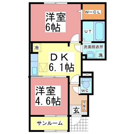 トレフルFの物件間取画像